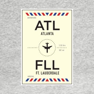 ATL to FLL Airport / Atlanta to Ft. Lauderdale T-Shirt